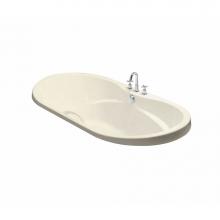 Maax 102757-000-004 - Living 72 in. x 42 in. Drop-in Bathtub with Center Drain in Bone