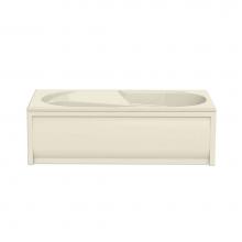 Maax 102945-094-004 - Baccarat 72 x 36 Acrylic Alcove End Drain Combined Hydromax & Aerofeel Bathtub in Bone
