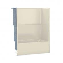 Maax 105674-R-003-004 - TSEA Plus 59.75 in. x 32 in. x 78 in. 1-piece Tub Shower with Whirlpool Right Drain in Bone