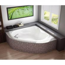 Maax 105679-091-001 - Murmur 59.75 in. x 59.75 in. Corner Bathtub with 10 microjets System Center Drain in White