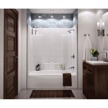 Maax 105931-L-000-004 - TST 60 in. x 37 in. x 78 in. 1-piece Tub Shower with Left Drain in Bone