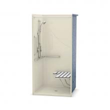 Maax 106033-R-000-004 - OPS-3636 COMPLETE ACCESSIBILITY PACKAGE WITH VERTICAL BAR 36 in. x 36 in. x 76.625 in. 1-piece Sho