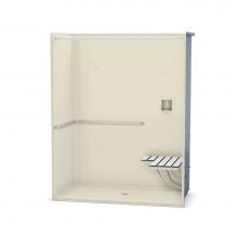 Maax 106037-000-004 - OPS-6030 - with ADA/ANSI Grab Bar and Seat 60 in. x 30.25 in. x 76.625 in. 1-piece Shower with No