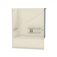 Maax 106058-L-000-004 - OPTS-6032 - With ADA Grab Bars 57 in. x 31.5 in. x 69.75 in. 1-piece Tub Shower with Left Drain in