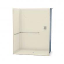 Maax 106078-R-000-004 - OPS-6036-RS - with ADA/ANSI Grab Bars 60 in. x 36 in. x 76.625 in. 1-piece Shower with Right-hand