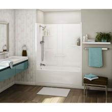 Maax 107001-L-103-001 - Allia TS-6032 Acrylic Alcove Left-Hand Drain One-Piece Aeroeffect Tub Shower in White