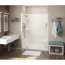 Maax 107003-SNR-000-001 - ALLIA SH-6034 Acrylic Alcove Right-Hand Drain Two-Piece Shower in White