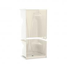 Maax 141048-S-000-004 - ACSH-2P-36 36 in. x 34.25 in. x 77 in. 2-piece Shower with No Seat, Center Drain in Bone