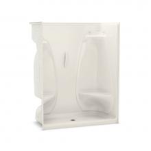 Maax 141054-000-007 - ACSH/RS/LS/NS-60 60 in. x 33.25 in. x 75 in. 1-piece Shower with No Seat, Center Drain in Biscuit