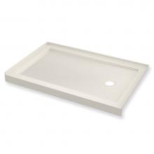 Maax 410006-541-007 - B3 Base 6036 Round Drain Stabili-T, Alcove Biscuit