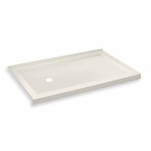 Maax 410006-542-007 - B3 Base 6036 Round Drain Stabili-T, Corner Left Biscuit