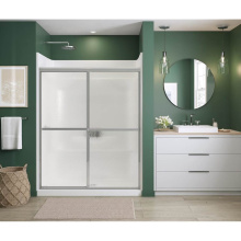 Maax 105412-970-084-000 - Polar 54-59.5 x 68 in. Bypass Shower Door for Alcove Installation with Raindrop glass in Chrome