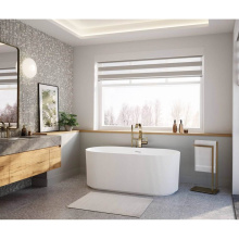 Maax 107829-000-240-000 - Tori Matte 5932 Acrylic Freestanding Center Drain Bathtub in Matte White