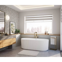 Maax 107831-000-240-000 - Tori Matte 6732 Acrylic Freestanding Center Drain Bathtub in Matte White