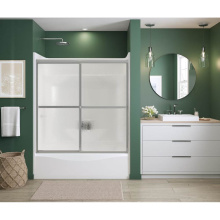 Maax 105410-970-084-000 - Polar 54-59.5 x 57 in. Bypass Tub Door for Alcove Installation with Raindrop glass in Chrome