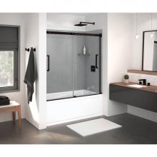 Maax 138760-900-173-000 - Inverto 56-59 x 55 ½-59 Inch 8mm Bypass Tub Door for Alcove Installation with Clear glass in