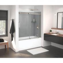 Maax 138760-900-305-000 - Inverto 56-59 x 55 ½-59 Inch 8mm Bypass Tub Door for Alcove Installation with Clear glass in