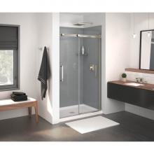 Maax 138761-900-305-000 - Inverto 43-47 x 70 ½-74 Inch 8mm Bypass Shower Door for Alcove Installation with Clear glass
