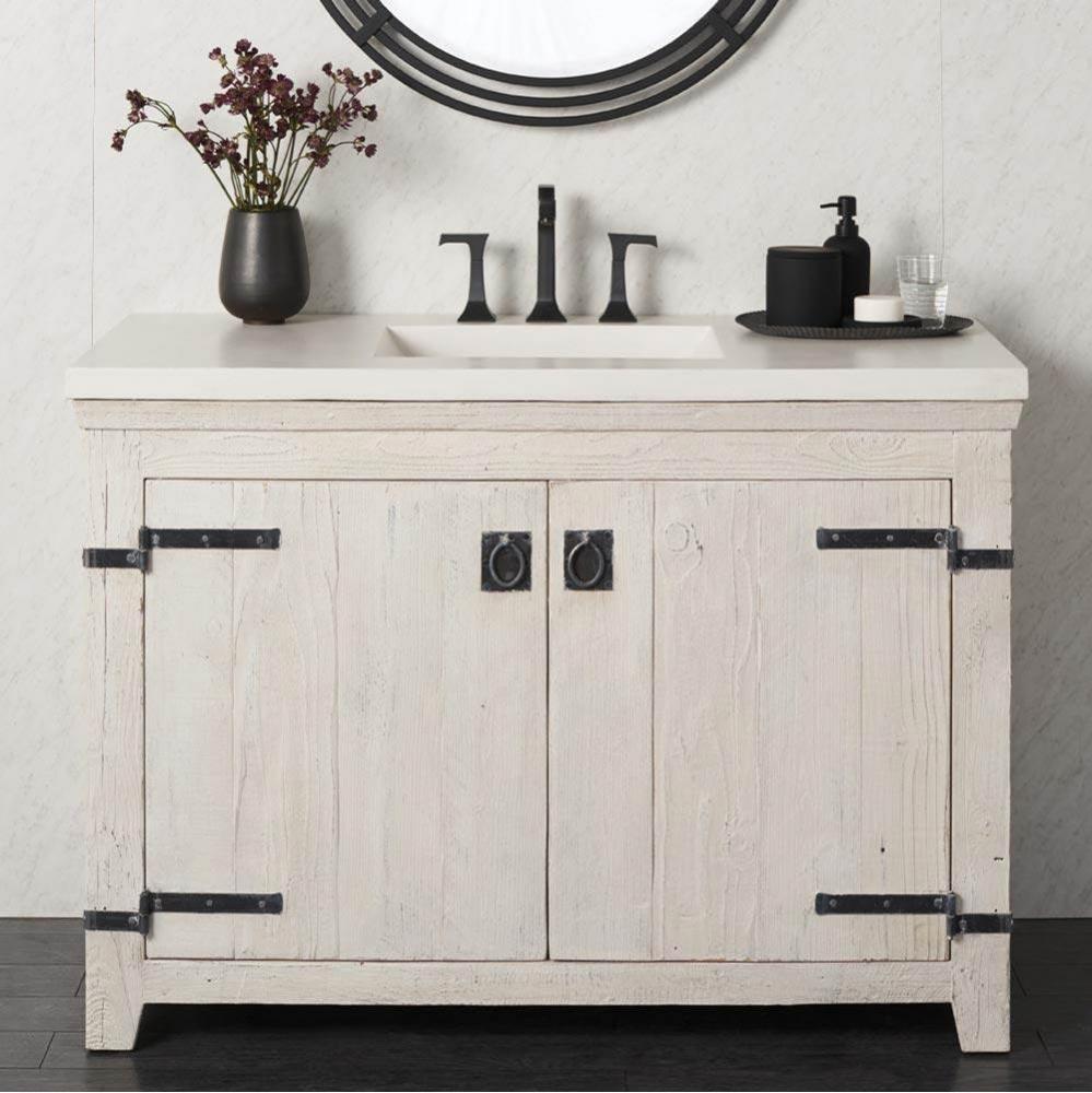48'' Americana Vanity Base in Whitewash