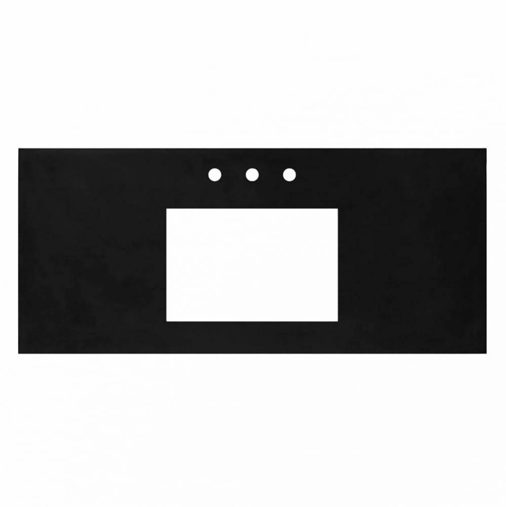 48'' Native Stone Vanity Top in Charcoal- Rectangle with 8'' Widespread Cutout