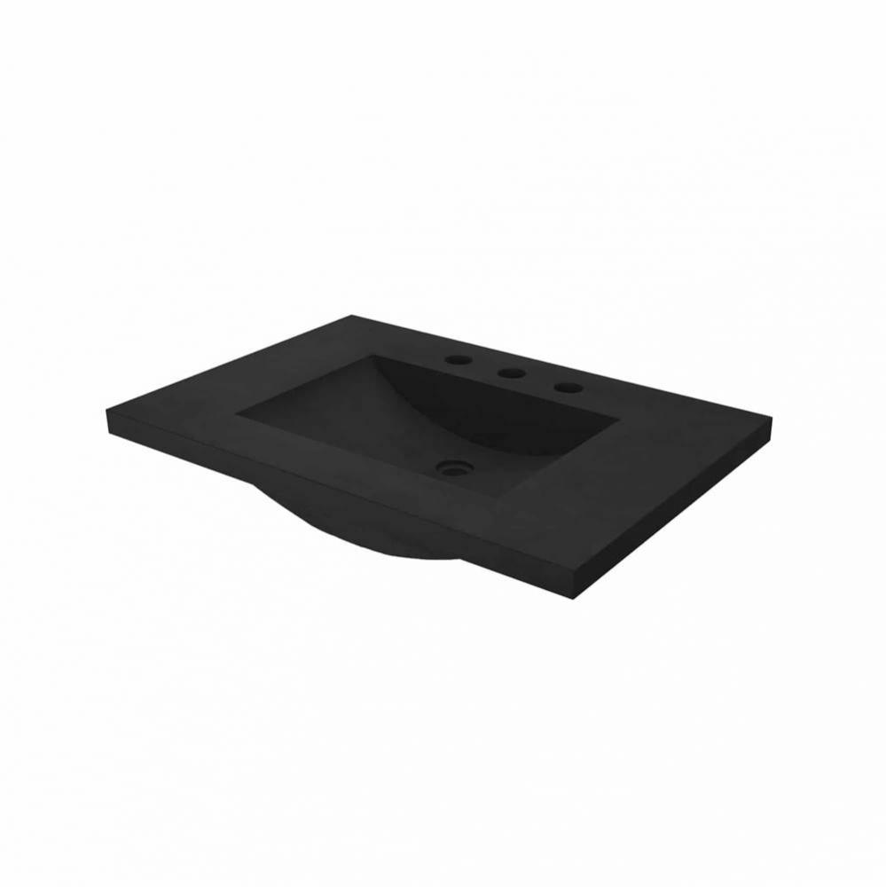 30'' Palomar Vanity Top with Integral Sink in Charcoal - 8'' Widespread Cutout