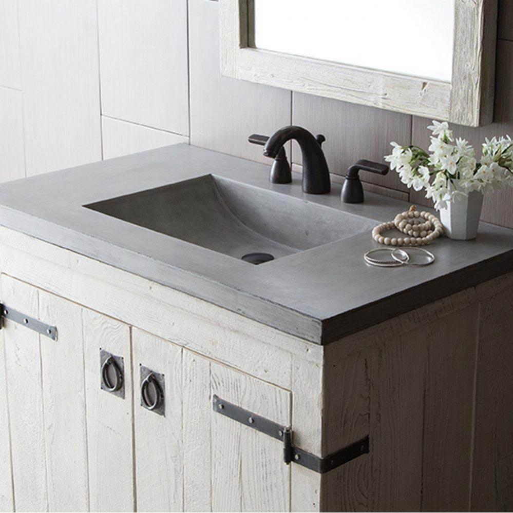 30'' Palomar Vanity Top with Integral Sink in Ash - Single Faucet Cutout
