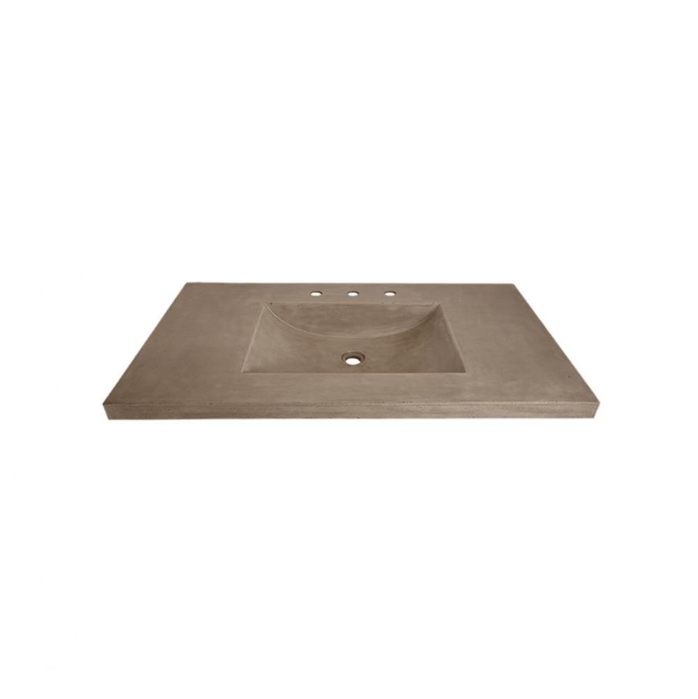 36'' Palomar Vanity Top with Integral Bathroom Sink in Earth-Single faucet hole
