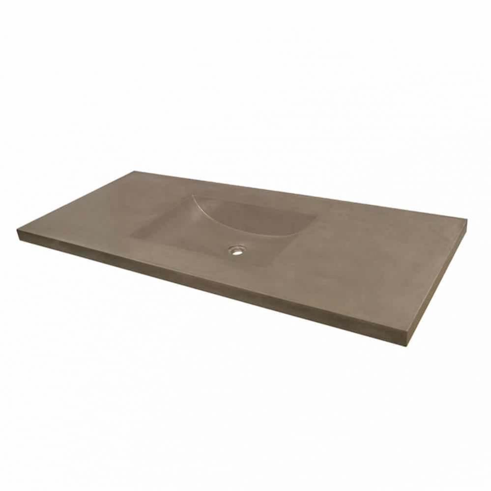 48'' Palomar Vanity Top with Integral Sink in Earth - Single Faucet Cutout