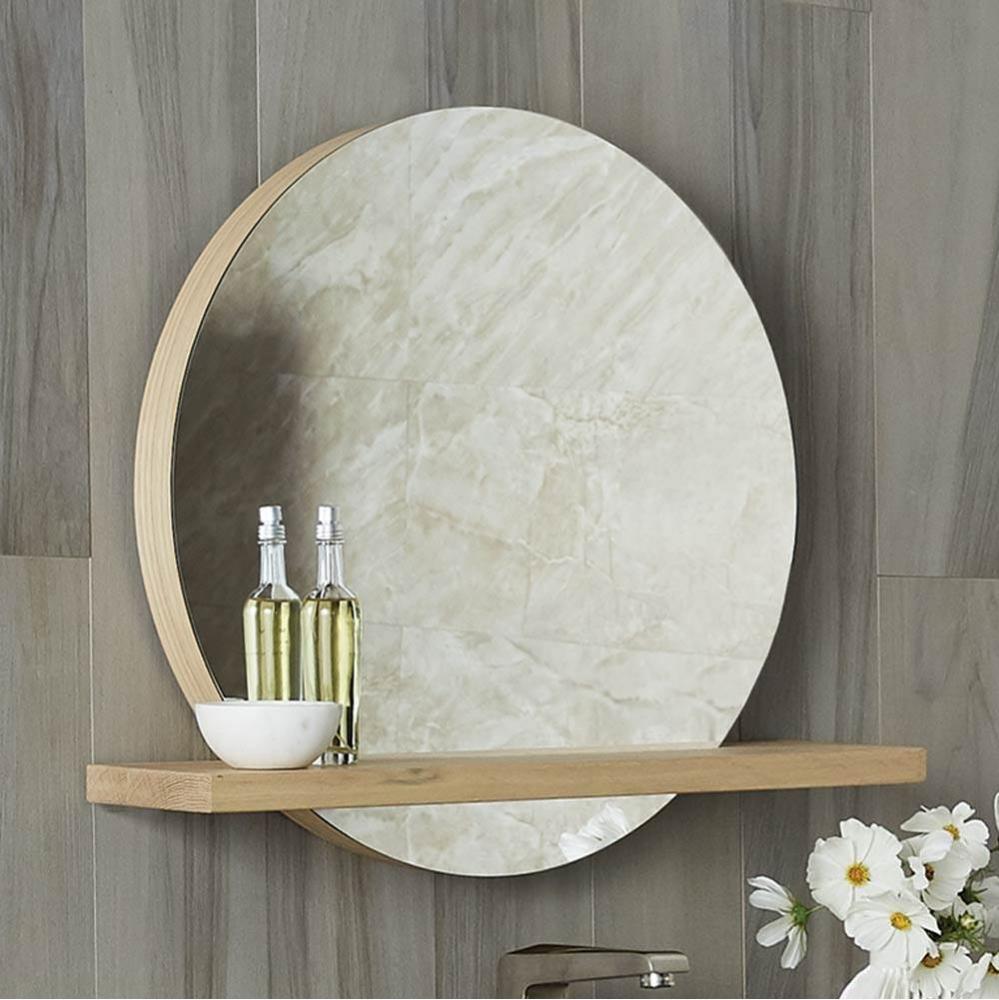 Solace 28'' Mirror With Shelf in Sunrise Oak