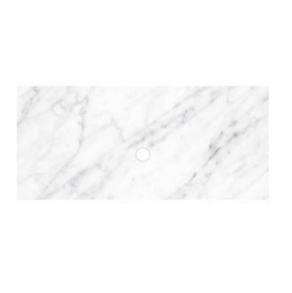 48'' Carrara Vanity Top - Vessel Cutout with No Faucet Hole
