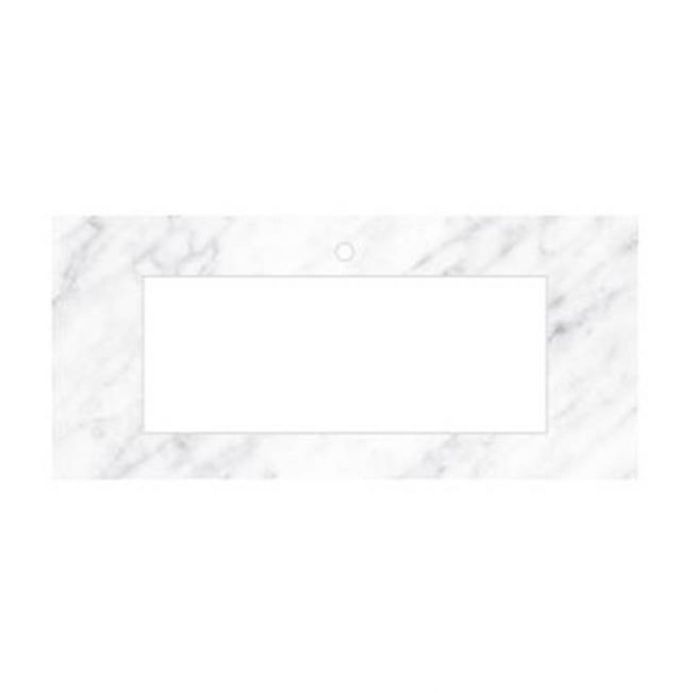 48'' Carrara Vanity Top - Trough with Single or No Faucet Hole