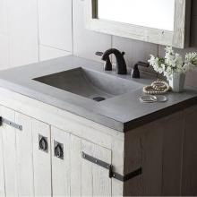 Native Trails NSVNT36-A1 - 36'' Palomar Vanity Top with Integral Sink in Ash - Single Faucet Cutout