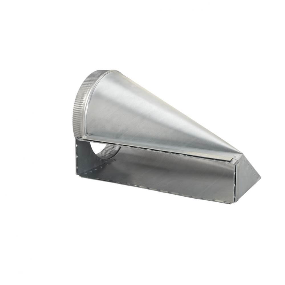 4-1/2 X 18-1/2 To 10-Inch Round Transition For Range Hoods And Bath Ventilation Fans