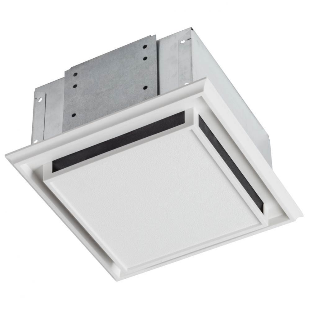 Duct-free Ventilation Fan with plastic grille, snap-in mounting and charcoal filter