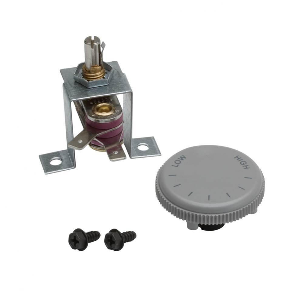 Thermostat Kit. Rated 120/240Vac, 12.5 Amps. Temperature Range 40 Degree - 125 Degree F