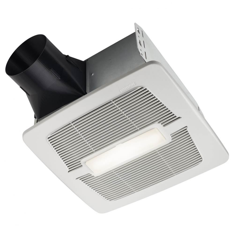 Humidity Sensing Bathroom Exhaust Fan w/ LED Light, ENERGY STAR®, 50-110 CFM