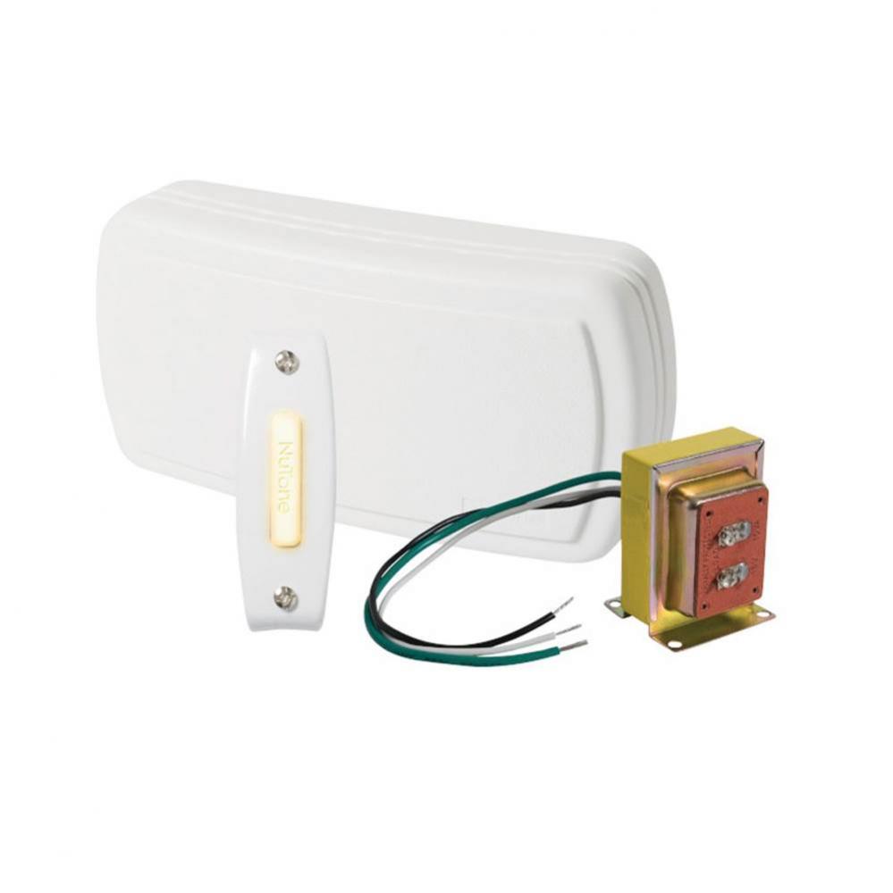 CHIME KIT (1) LIGHTED WHITE BTN