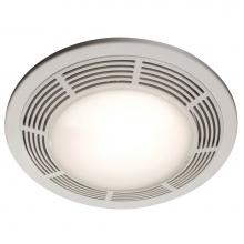 Broan Nutone 750 - 100 CFM Ventilation Fan with Light and Night Light, Round White Grille with Glass Lens, 5.0 Sones