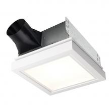 Broan Nutone AER110LTW - Roomside Series 110 CFM 1.5 Sones Decorative Ventilation Fan Light with White Trim Energy Star