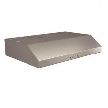 Broan Nutone BCSQ130SS - Glacier 30-Inch Convertible Under-Cabinet Range Hood, 375 Max Blower CFM, Stainless Steel