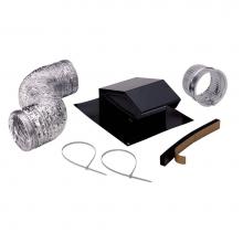 Broan Nutone RVK1A - Steel Roof Vent Kit for 3'' or 4'' Round Duct, Includes Flexible Ducting, 4&ap