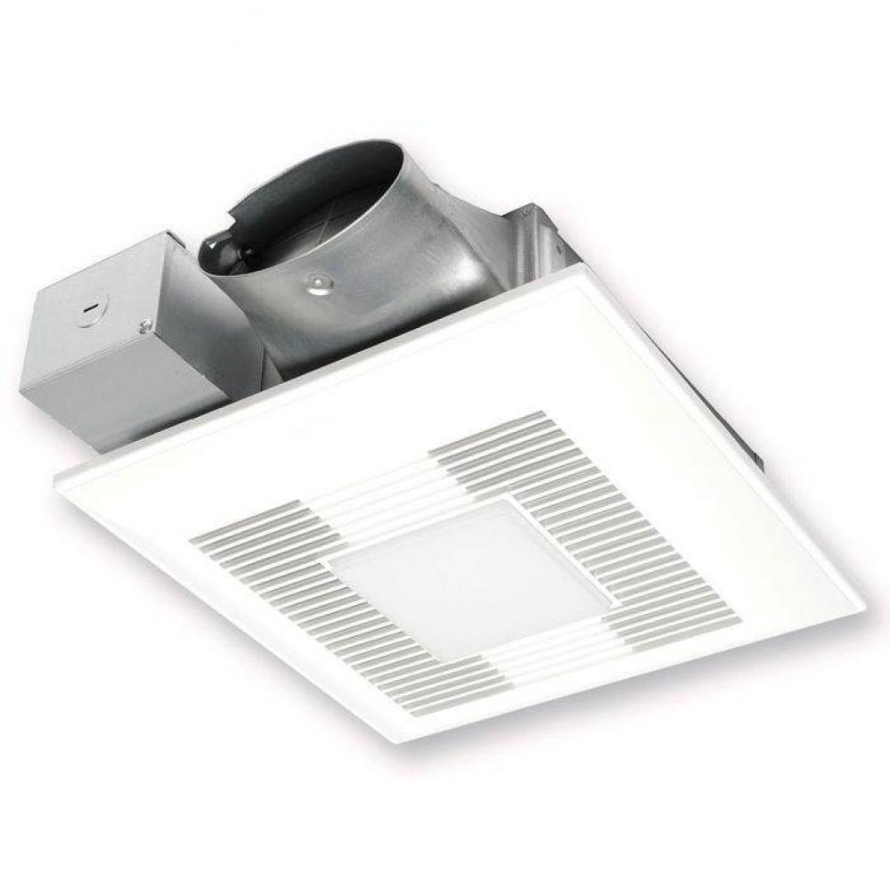 Panasonic WhisperValue Ceiling/Wall Mount Dual Speed Bathroom Exhaust Fan with LED Light, 30 to 10
