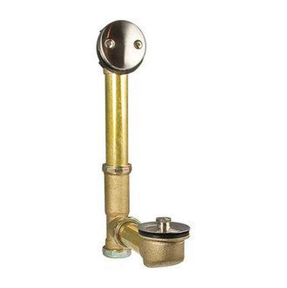 Pfister Waste & Overflow with Turn Stop in Brushed Nickel