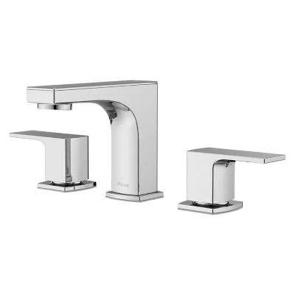 Pfirst Modern 8 in. Widespread Faucet in Polished Chrome