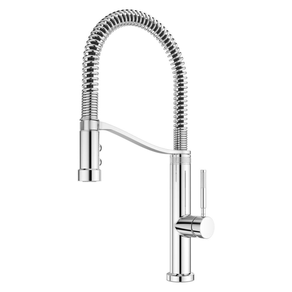 Bruton Culinary 1-Handle Pull-Down Kitchen Faucet in Polished Chrome