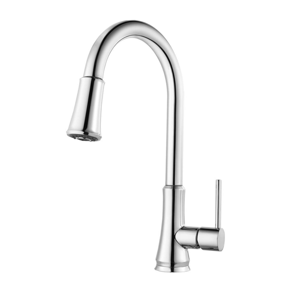 Pfirst Series 1-Handle Pull-Down Kitchen Faucet in Polished Chrome