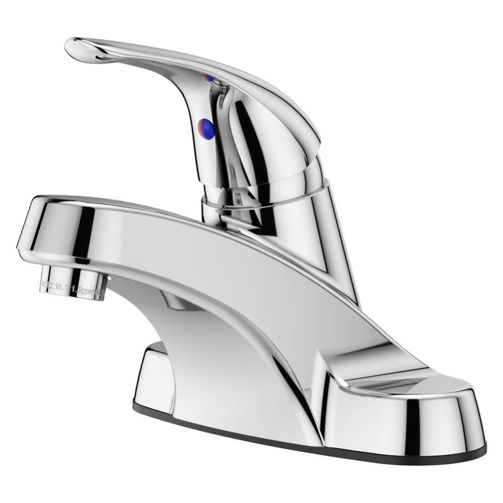 Pfirst Series Single Control 4'' Centerset Bathroom Faucet in Polished Chrome