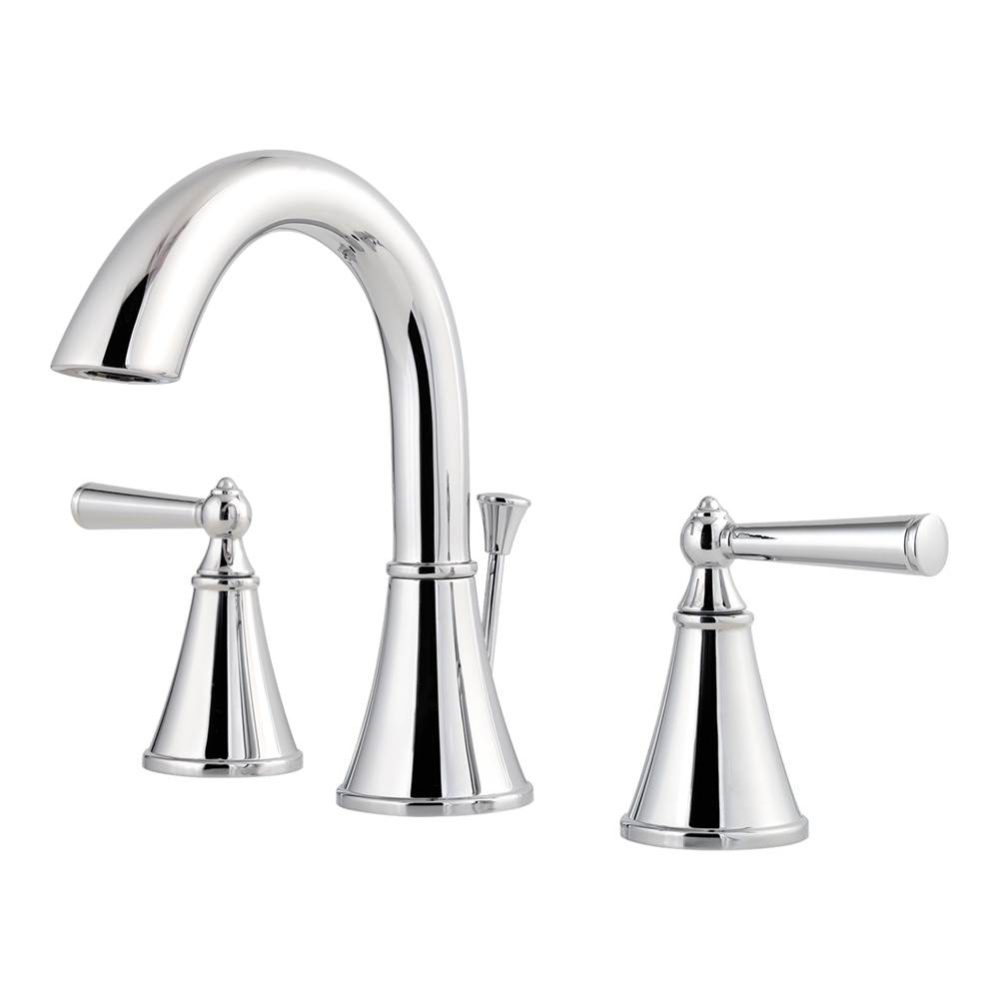 Saxton 2-Handle 8'' Widespread Bathroom Faucet in Polished Chrome
