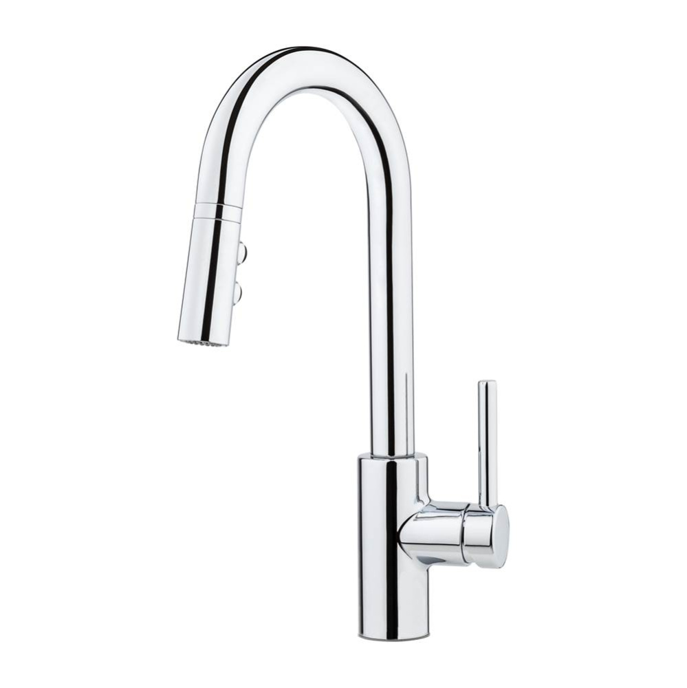 Stellen1-Handle Pull-Down Bar/Prep Kitchen Faucet in Polished Chrome