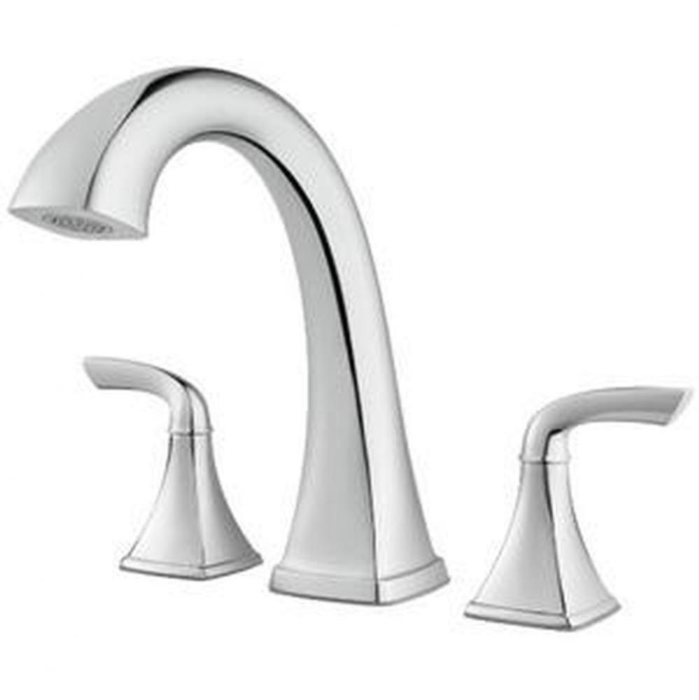 Bronson 2-Handle Complete Roman Tub Trim in Polished Chrome